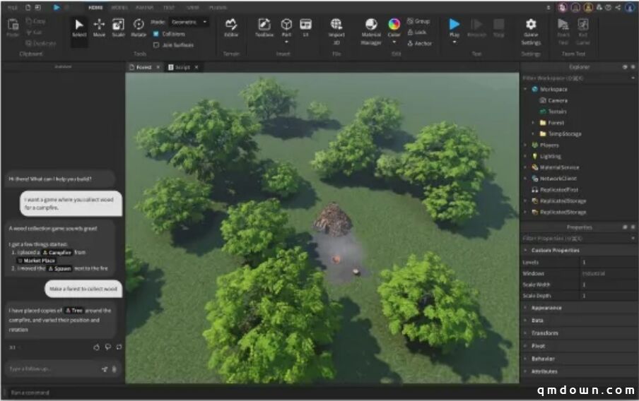Roblox放大招：开源AI生成工具Cube 3D，可一句话生成3D模型和场景