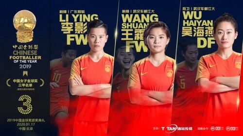 武磊王霜盼卫冕，“二李”逐金帅——2019中国金球奖各奖项三甲出炉