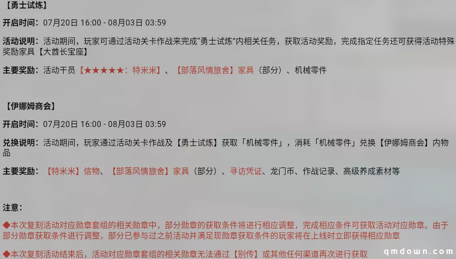 明日方舟：密林悍将归来复刻活动前瞻分析