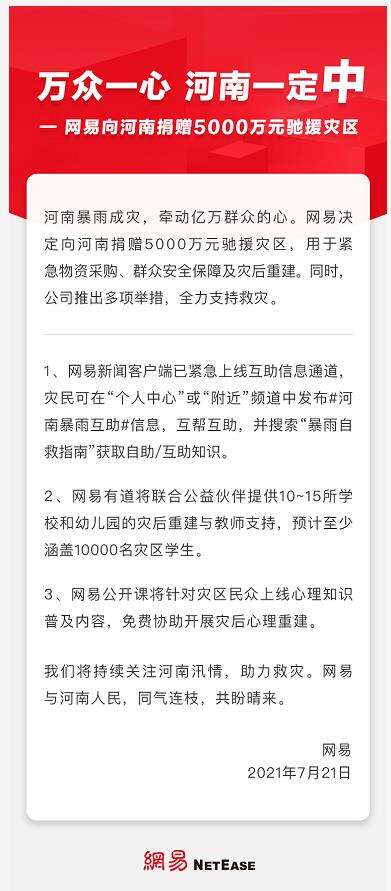 游戏业驰援河南灾区！首批20余家游戏公司捐款、多位主播助力