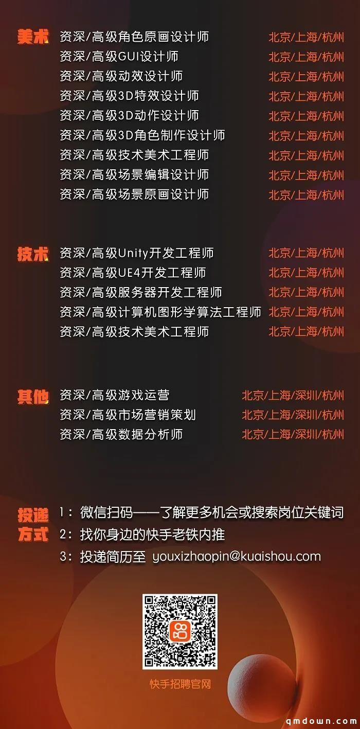 超多丰厚福利，大量岗位放出，快手游戏事业部正式开启人才招募